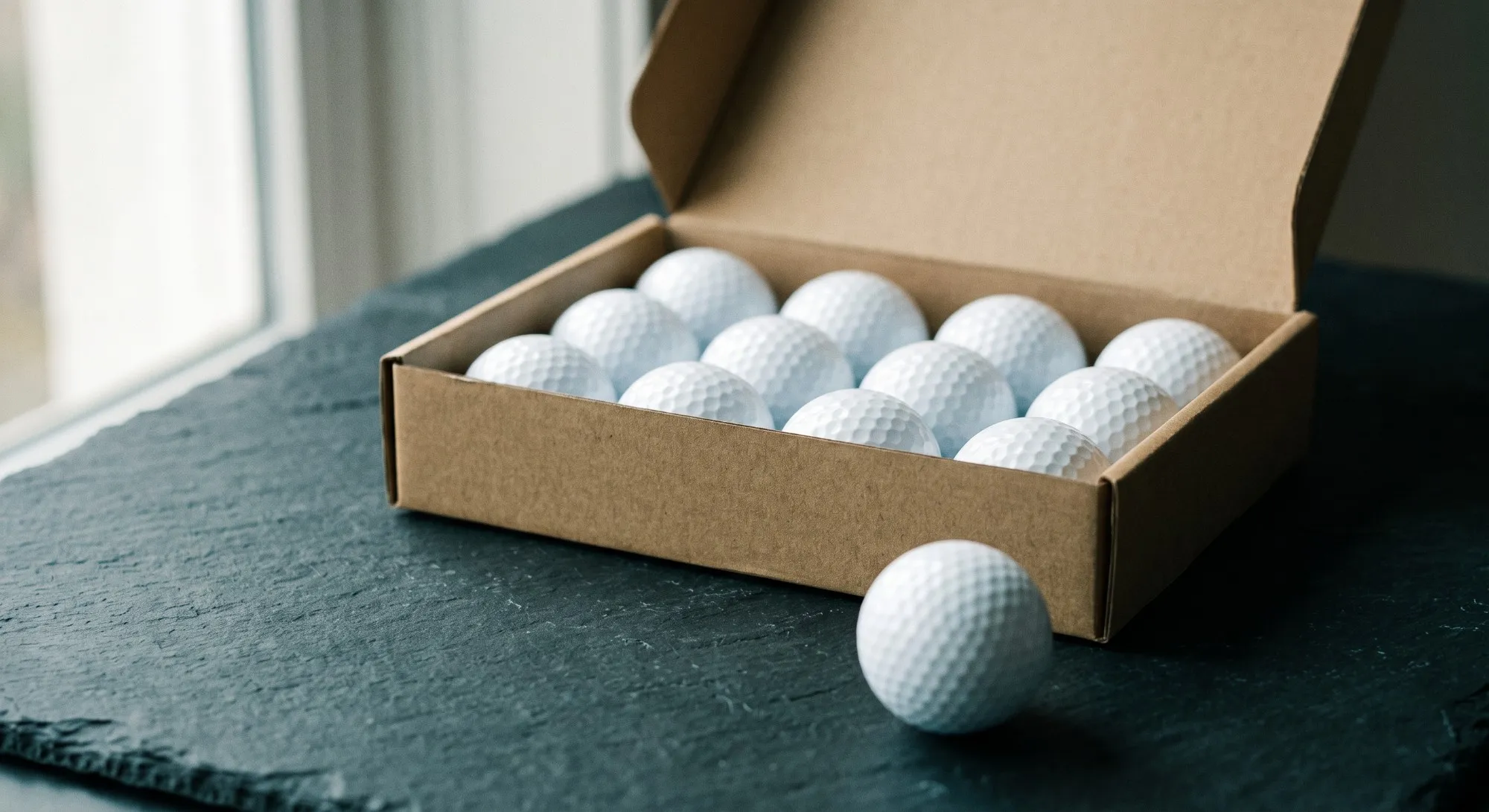 Pack de bolas de golf recuperadas listo para enviar